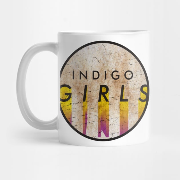 Indigo Girls - VINTAGE YELLOW CIRCLE by GLOBALARTWORD